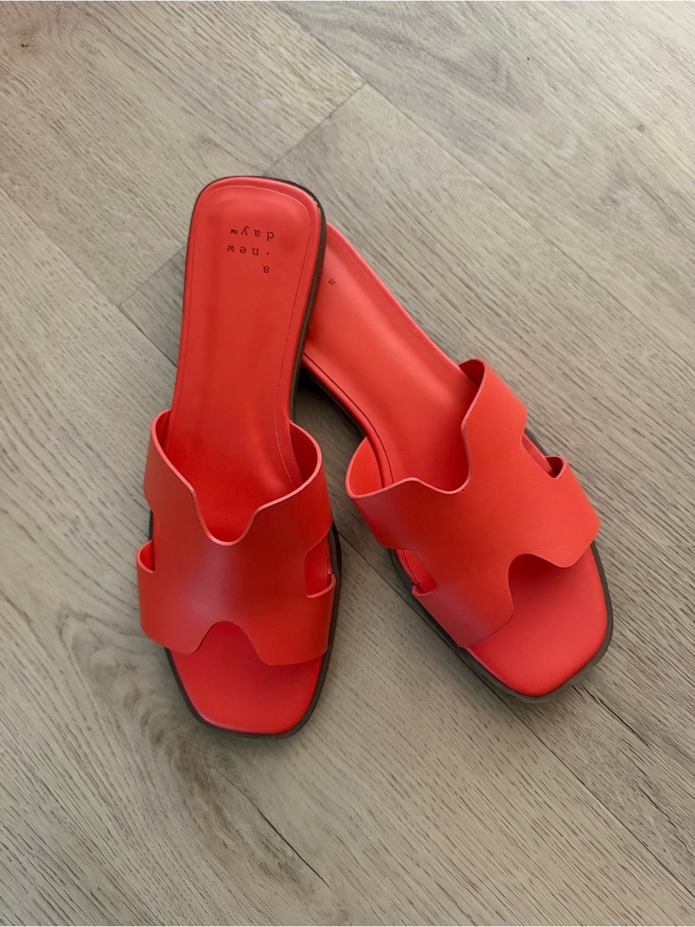 A New Day Orange Slide Sandals size 7.5